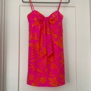Lilly Pulitzer Pink and Orange Mini Dress size 2 dress fully lined
